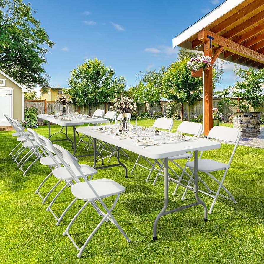 Mesa Plegable Blanca 180 cm